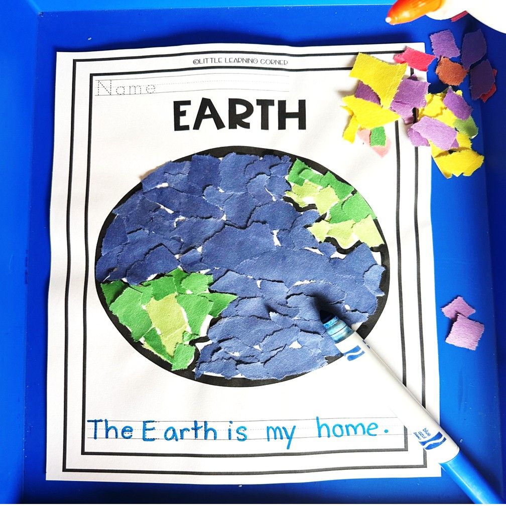 Earth Tear Art | Earth Day | Space
