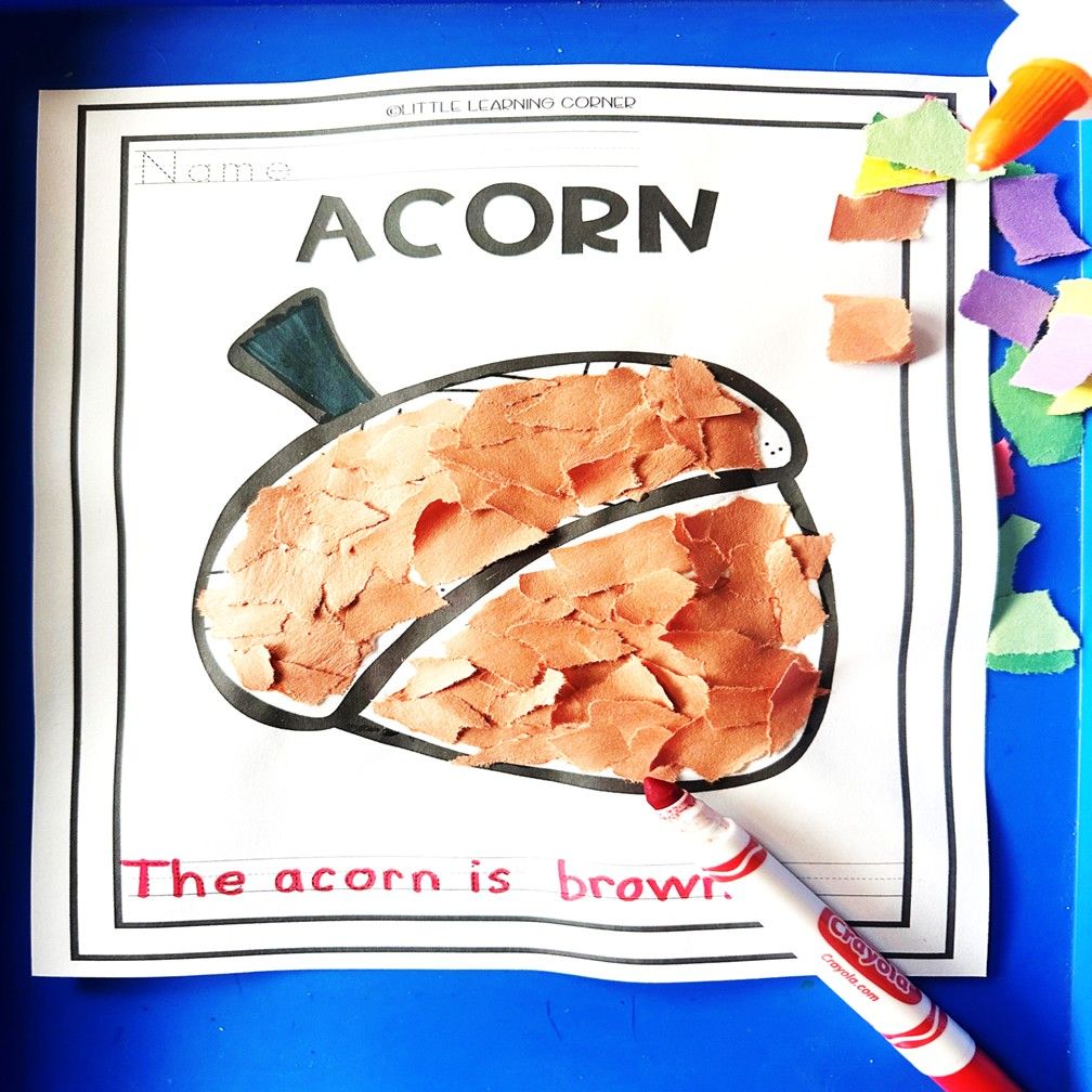 Acorn Tear Art Craft | Fall