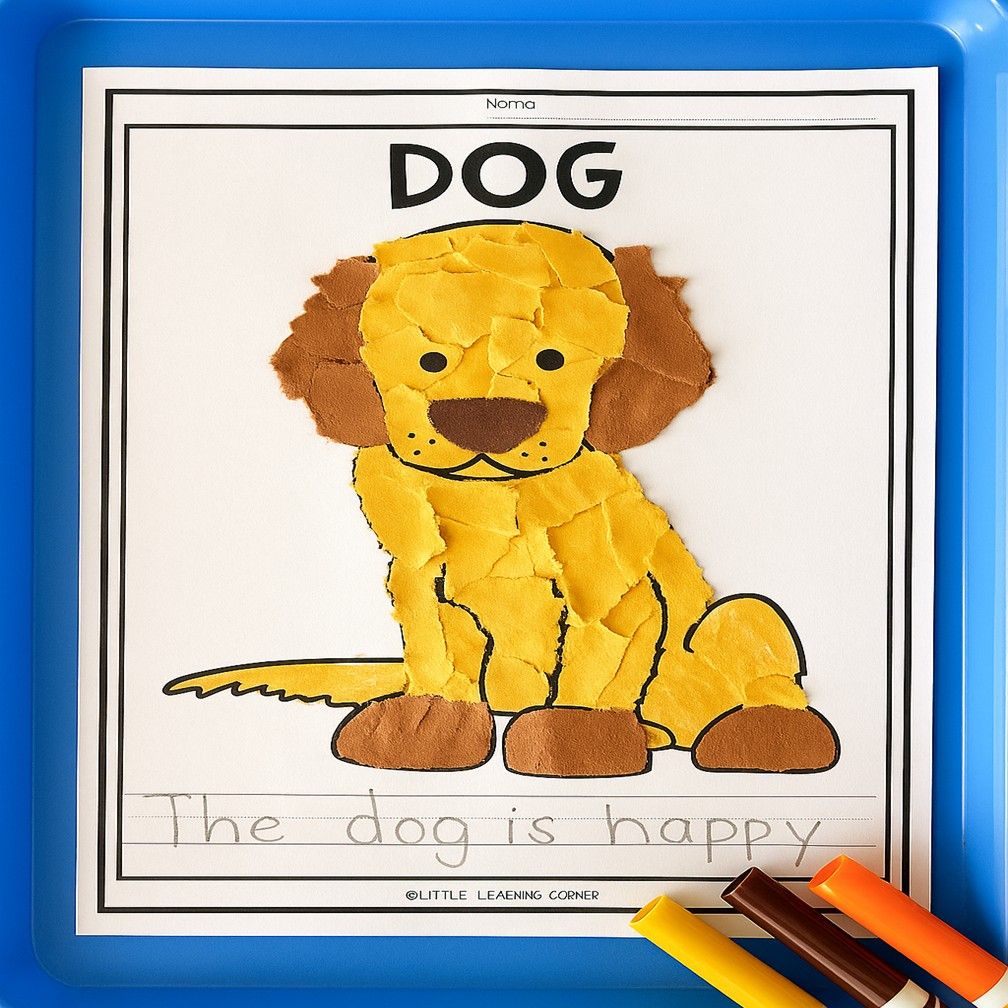 Dog Tear Art Craft