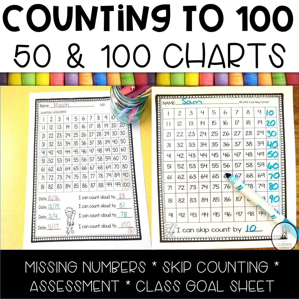 Counting to 100 (Missing Numbers Worksheets)