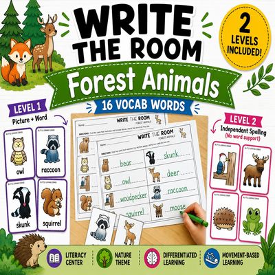 Forest Animals Write the Room