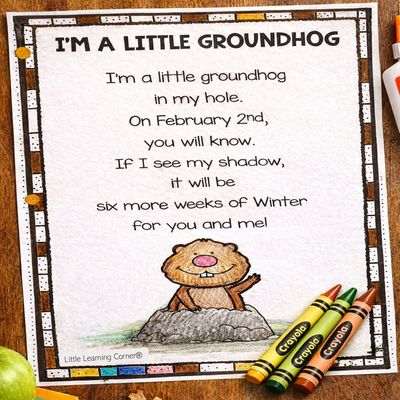 I'm  a Little Groundhog | Groundhog's Day Poem for Kids