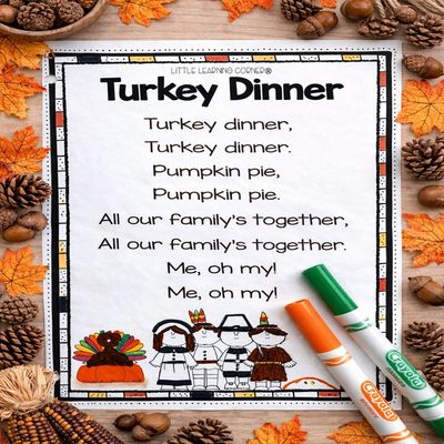 Turkey Dinner | Thanksgiving Poem for Kids