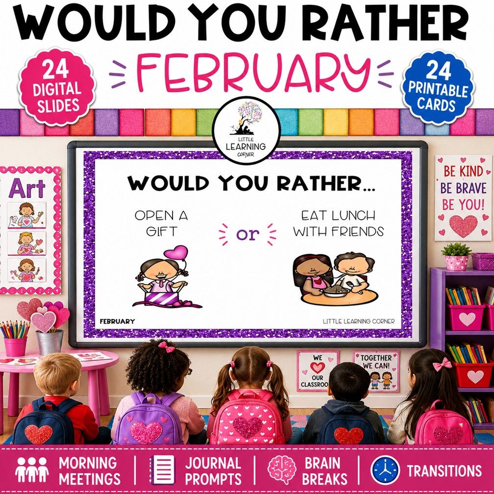 February Would You Rather Questions for Kids | This or That