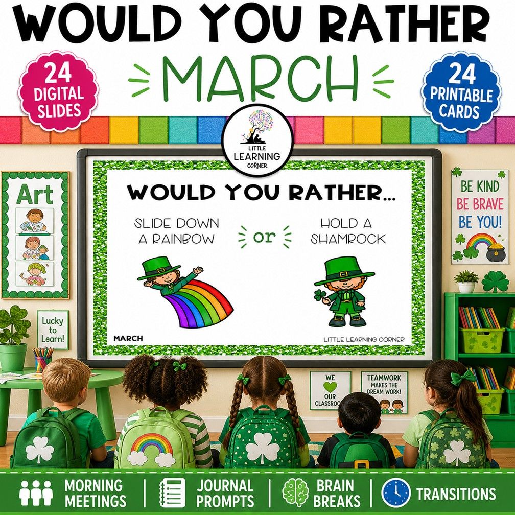 March Would You Rather Questions for Kids | This or That