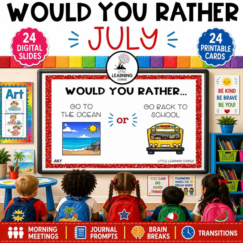 July Would You Rather Questions for Kids | This or That