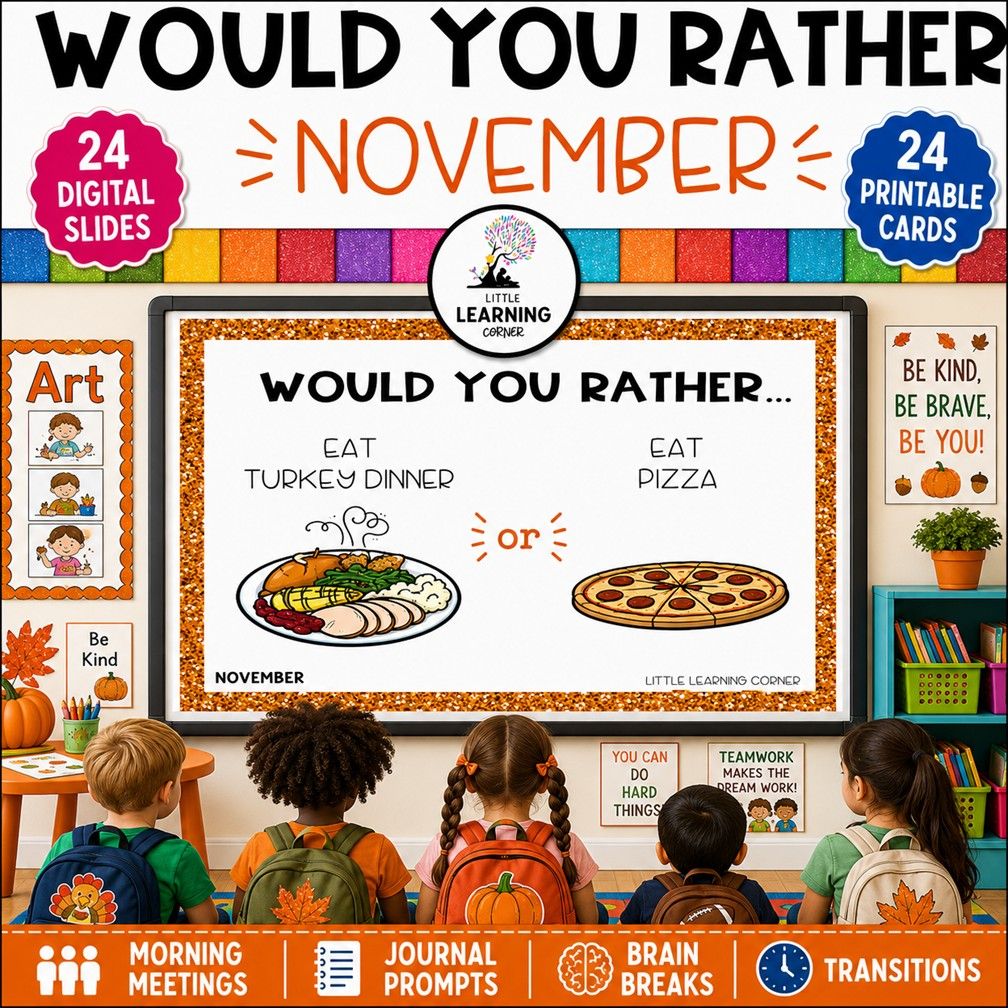 November Would You Rather Questions for Kids | This or That
