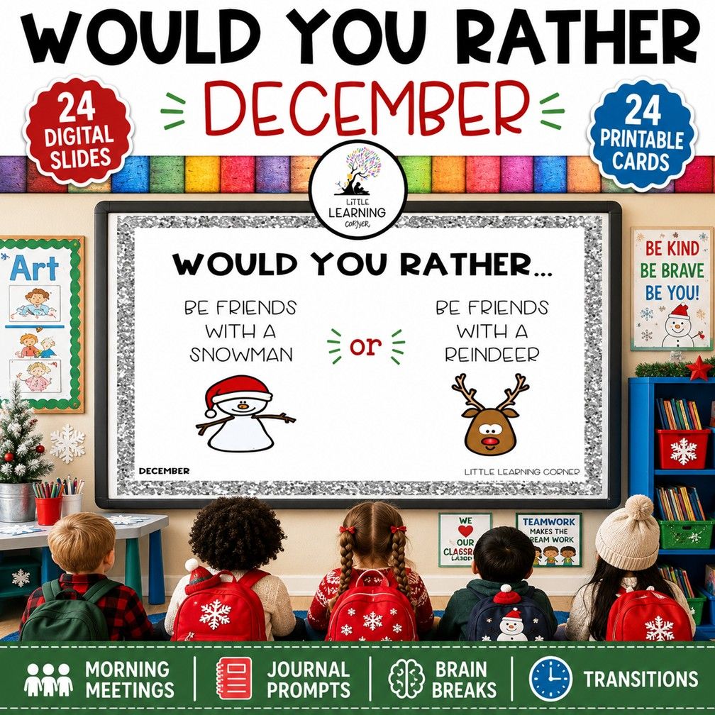 December Would You Rather Questions for Kids