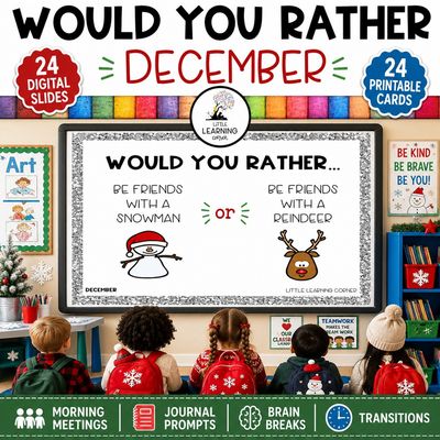 December Would You Rather Questions for Kids