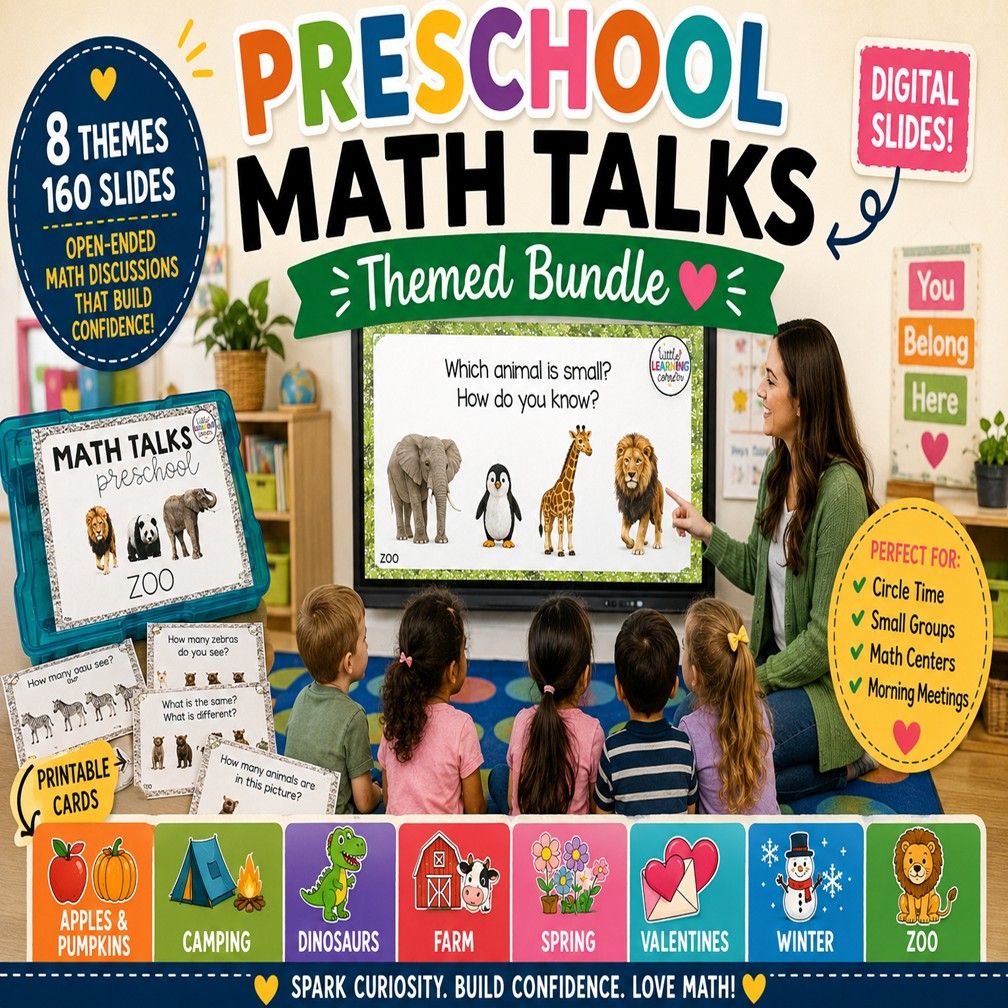 Kinder Math Talk Store - Little Learning Corner