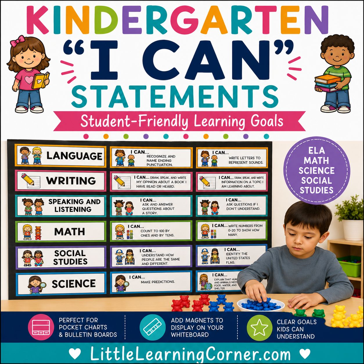 Kindergarten I Can Statements | Student-Friendly Learning Goals Kindergarten I Can Statements | Student-Friendly Learning Goals