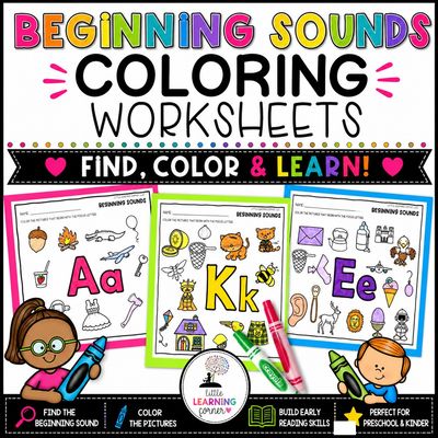 Beginning Sounds Worksheet | Alphabet Coloring Sheets