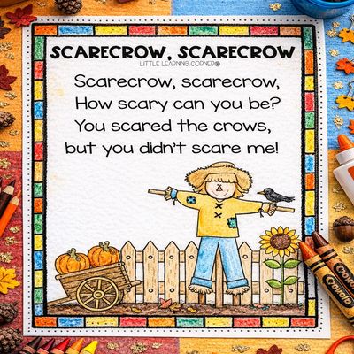 Scarecrow, Scarecrow | Fall Poem for Kids | October November Thanksgiving