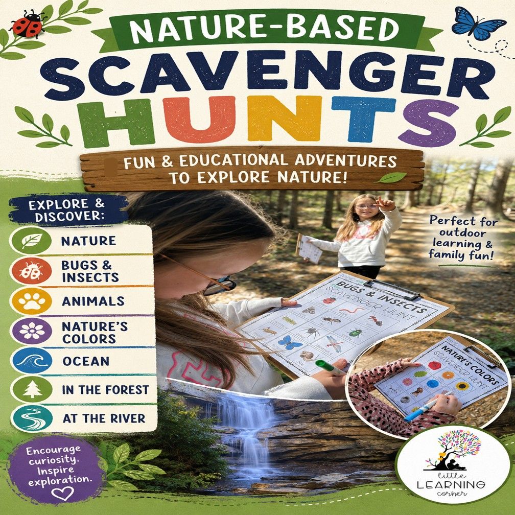 Nature Scavenger Hunts | Animals, Forest, River, Bugs & Insects, Zoo, Ocean, Colors