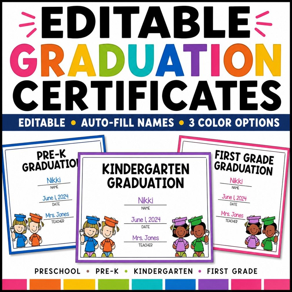 Editable Graduation Certificates