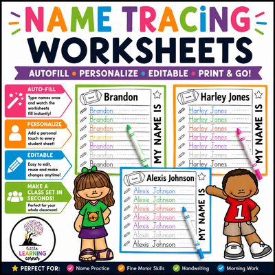 Name Tracing Worksheets