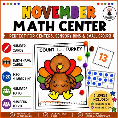 November Math Center | Turkey Counting