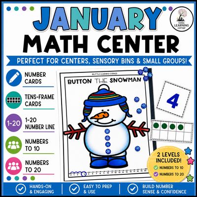 January Math Center | Snowman Counting