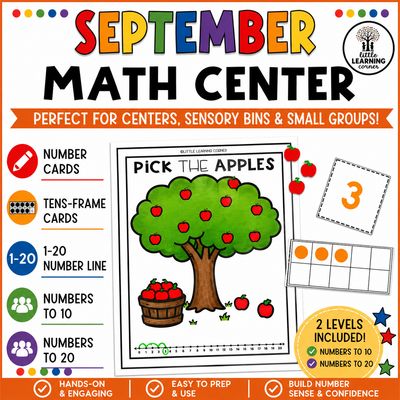 September Math Center | Apple Counting
