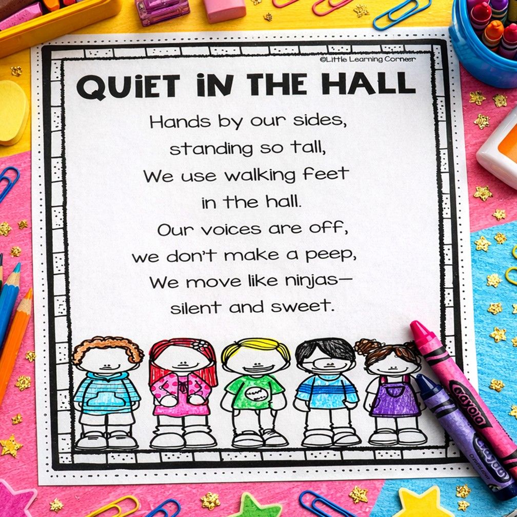 Quiet in the Hall | Back to School Poem