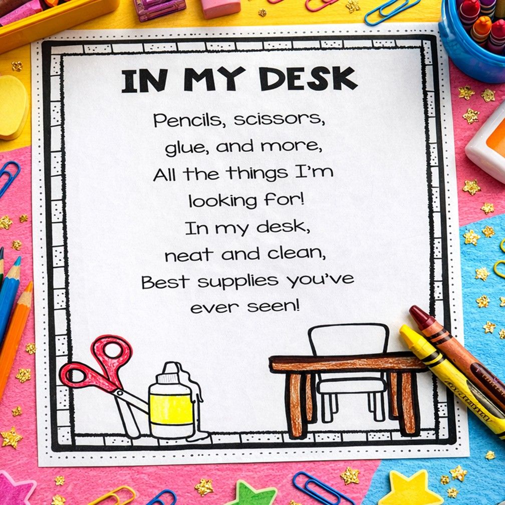 In My Desk | Back to School Poem