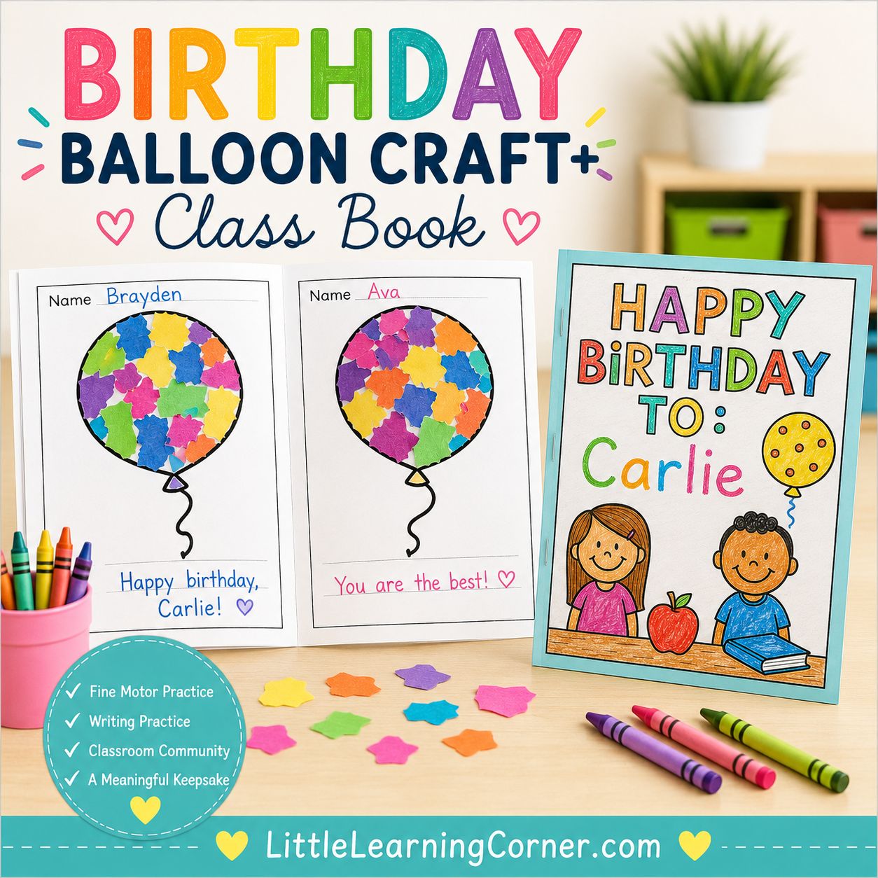 Balloon Tear Art | Class Birthday Book