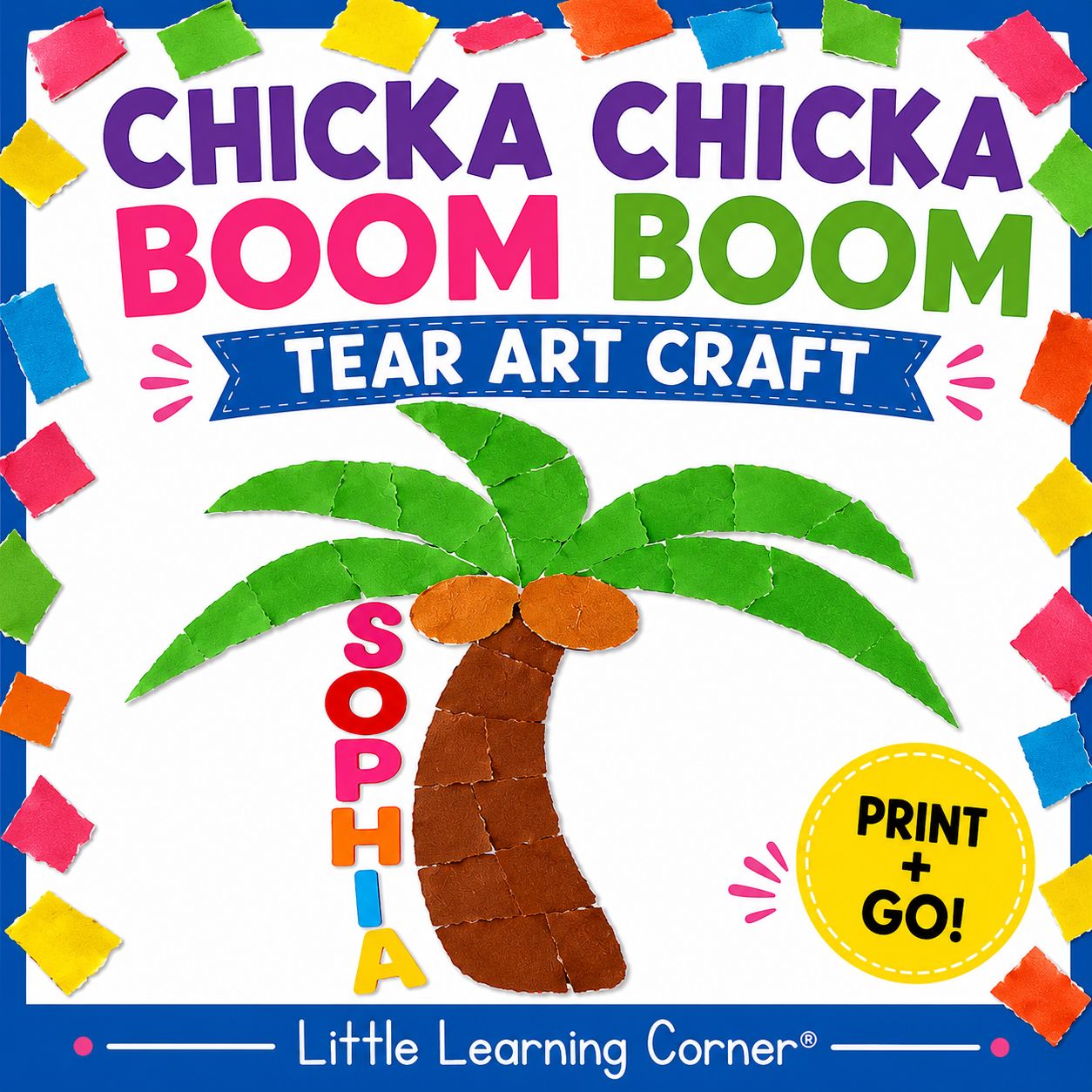 Chicka Chicka Boom Boom Name Craft | Tear Art