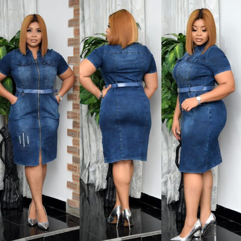 Belted Jean Dress