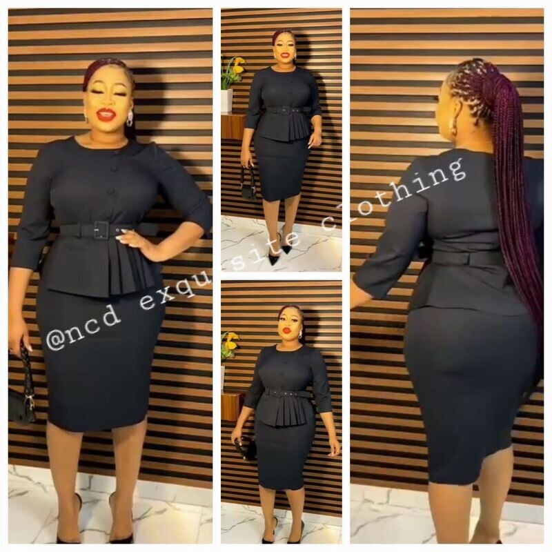 Black Peplum Dress