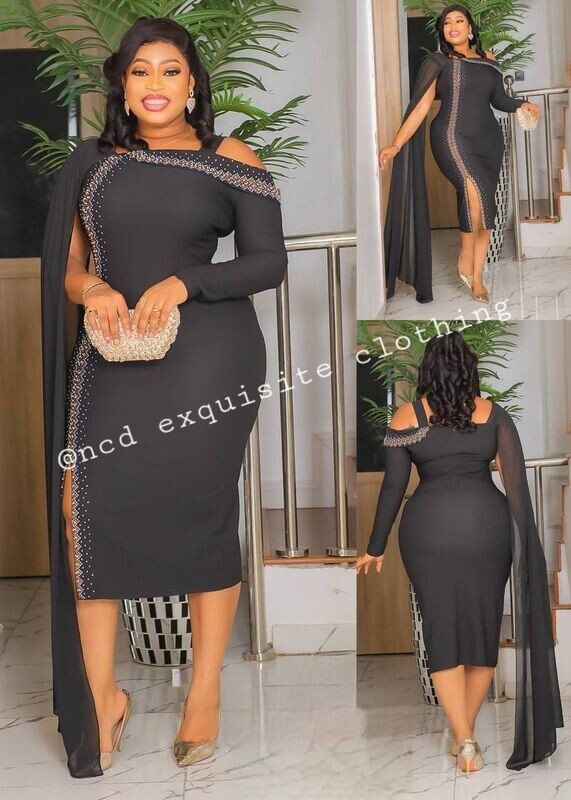 Black Long Draped