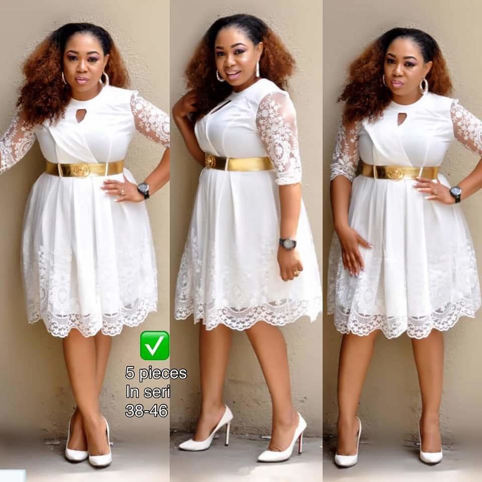 White flare dress deals
