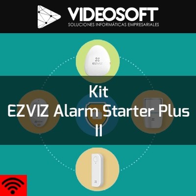 Kit EZVIZ Alarm Starter Plus II | Alarma + Sirena + Sensor + Cámaras + Memorias SD + Back-UPS
