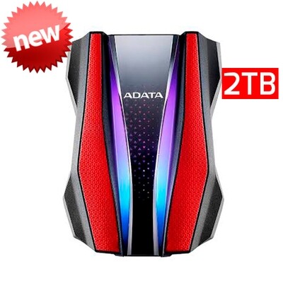 Adata HD770G | Disco Duro Externo Gaming | 2TB | Color Rojo