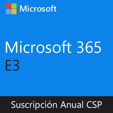 Microsoft 365 E3 | Suscripción Anual CSP por usuario