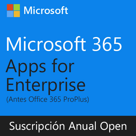 Microsoft 365 Apps for Enterprise | Suscripción Anual Open por usuario