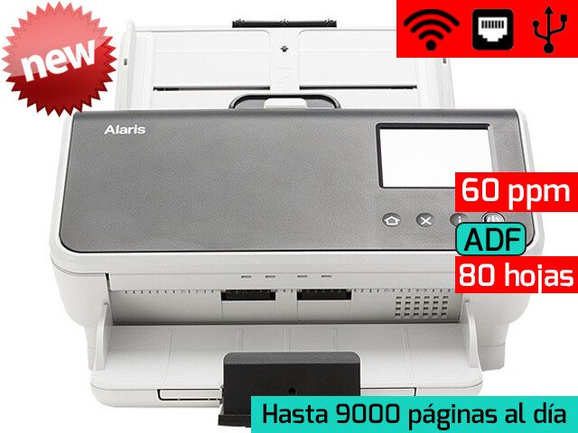 Kodak Alaris S2060W Scanner | USB 3.2 | LAN/WLAN | ADF 80 hojas