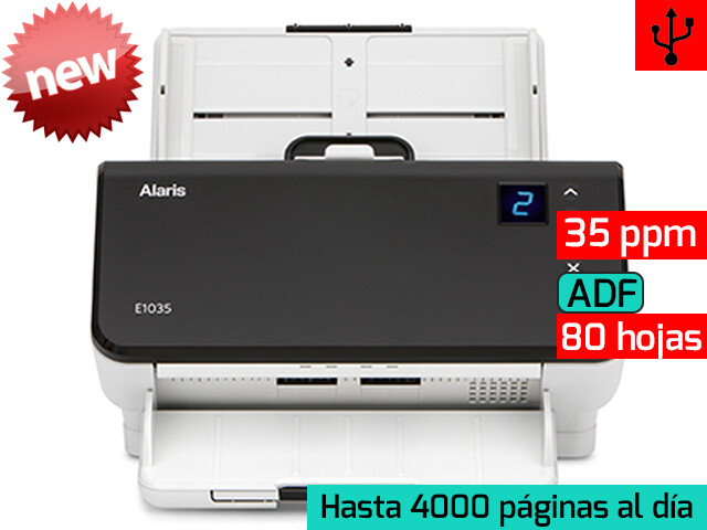 Kodak Alaris E1035 Scanner | USB 2.0 | ADF 80 hojas