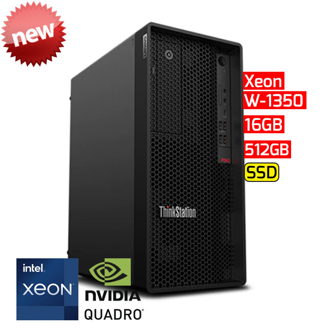 Lenovo ThinkStation P350 Tower | Intel Xeon W-1350 - 16GB - 512GB SSD - NVIDIA T1000 4GB