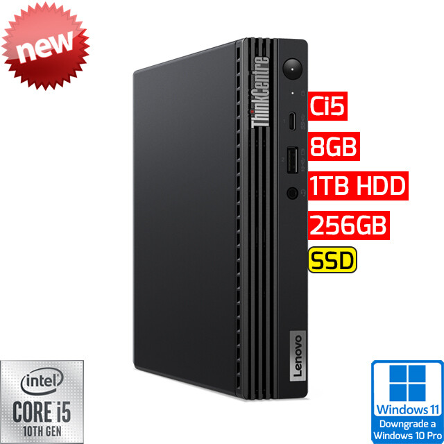 Lenovo ThinkCentre M70q | Ci5 - 8GB - 256GB SSD + 1TB HDD