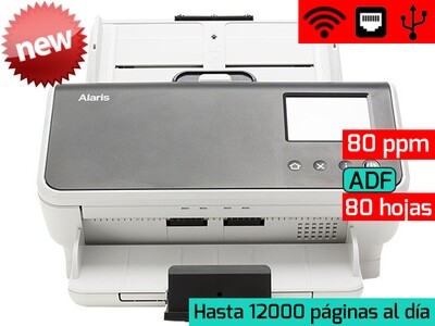Kodak Alaris S2080W Scanner | USB 3.2 | LAN/WLAN | ADF 80 hojas