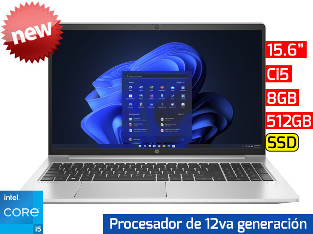HP ProBook 450 G9 | 15.6" FHD - Ci5 12va - 8GB - 512GB SSD