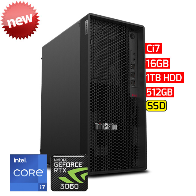 Lenovo ThinkStation P348 Tower | Intel Ci7 - 16GB - 256GB SSD + 1TB HDD - NVIDIA GeForce RTX 3060 12GB