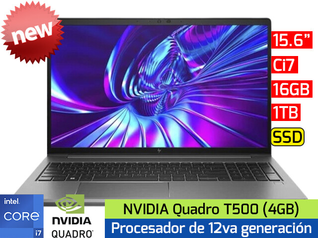 HP ZBook Power G9 | 15.6" - Ci7 - 16GB - 1TB SSD - NVIDIA Quadro T500 4GB