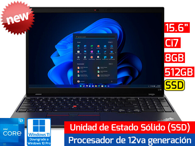 Lenovo ThinkPad L15 Gen 3 | 15.6" - Ci7 12va - 8GB - 512GB SSD