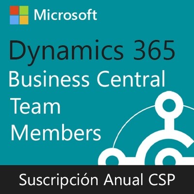 Dynamics 365 Business Central Team Members | Suscripción Anual (CSP) por usuario
