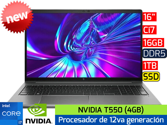 HP ZBook Power G9 | 15.6" - Ci7 - 16GB DDR5 - 1TB SSD - NVIDIA Quadro T500 4GB