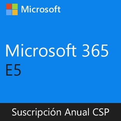 Microsoft 365 E5 | Suscripción Anual CSP por usuario