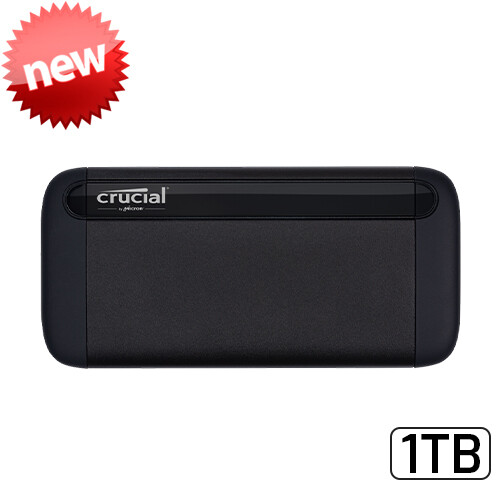 Crucial X8 Unidad de Estado Sólido Pórtatil | USB 3.2 Gen 2 Tipo-C | 1TB | Color Negro