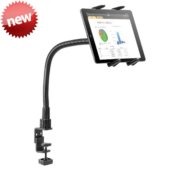 Brateck TAB08622 | Soporte de escritorio o mesa con brazo flexible de 55cm para tablet hasta 18.4&quot;