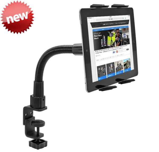 Brateck TAB08612 | Soporte de escritorio o mesa con brazo flexible de 31cm para tablet hasta 18&quot;